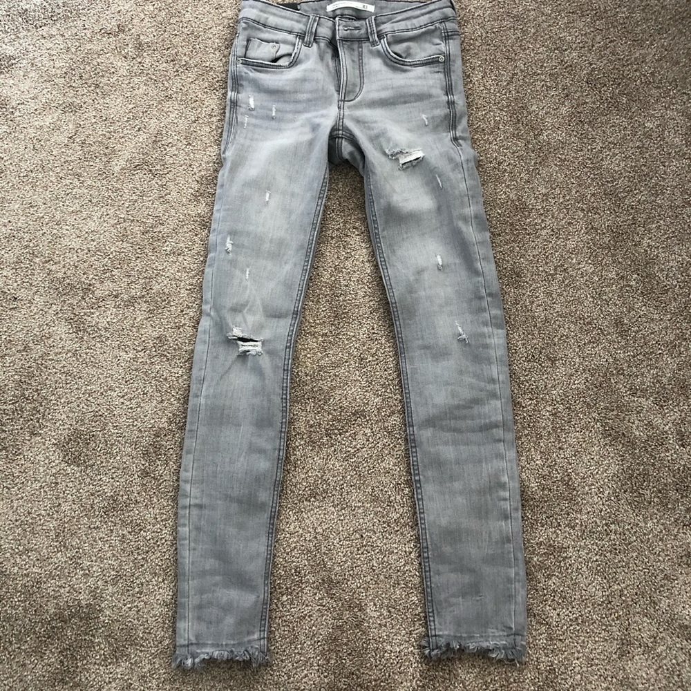 Gray Distressed Zara Jeans